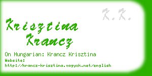 krisztina krancz business card